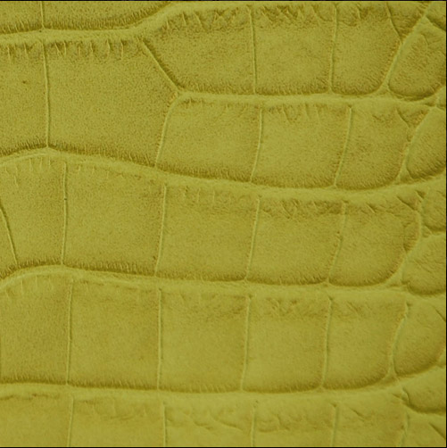 Pistachio Green Exotic Gator Textured / Embossed Leather Hides for sale