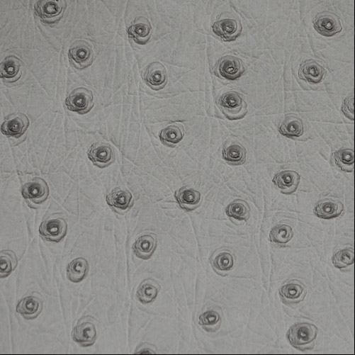 Grey Ostrich Textured Embossed Exotic leather for sale