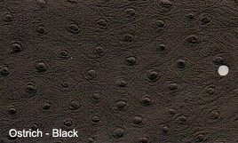 Black Ostrich Exotic Embossed Leather For Sale!